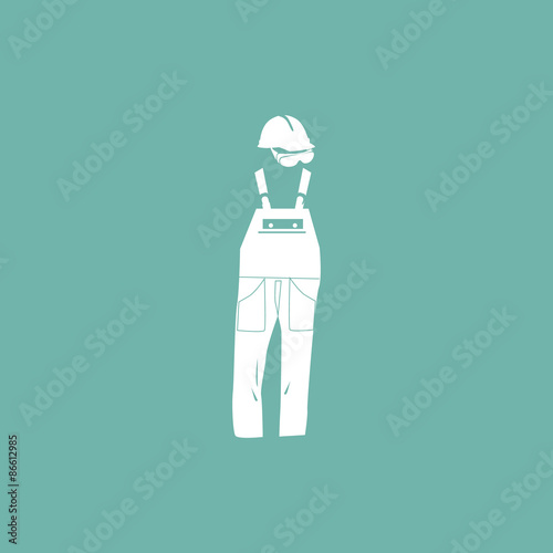 Construction overalls icon