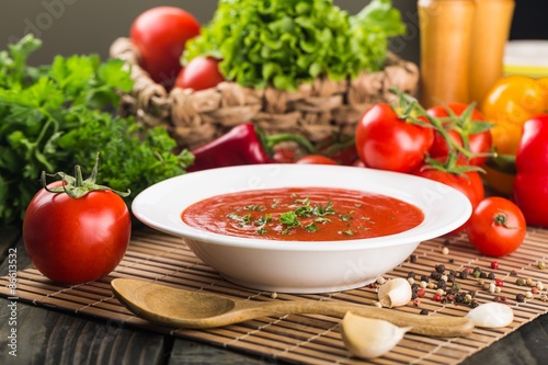 Obraz na plátně Soup, Tomato, Tomato Soup.