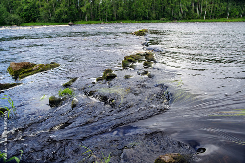 River thresholds in Shuya River, Karelia, Russia. photo