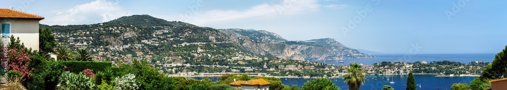 Wide panoramic view of Cap-Ferrat, France