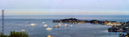 Wide panoramic view of Cap-Ferrat, France