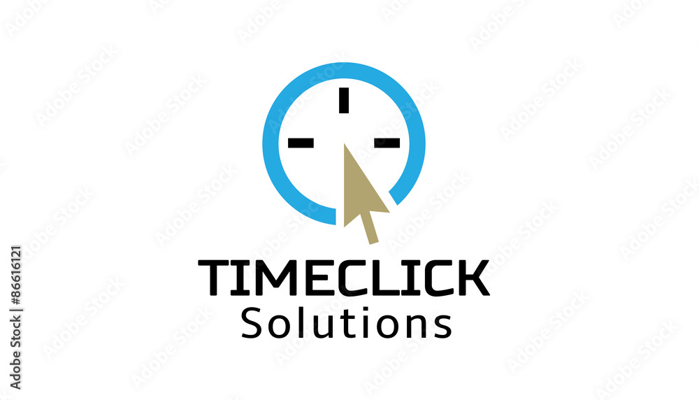 Time clock logo template Time clock logo template