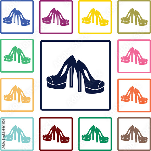 Woman shoes icon