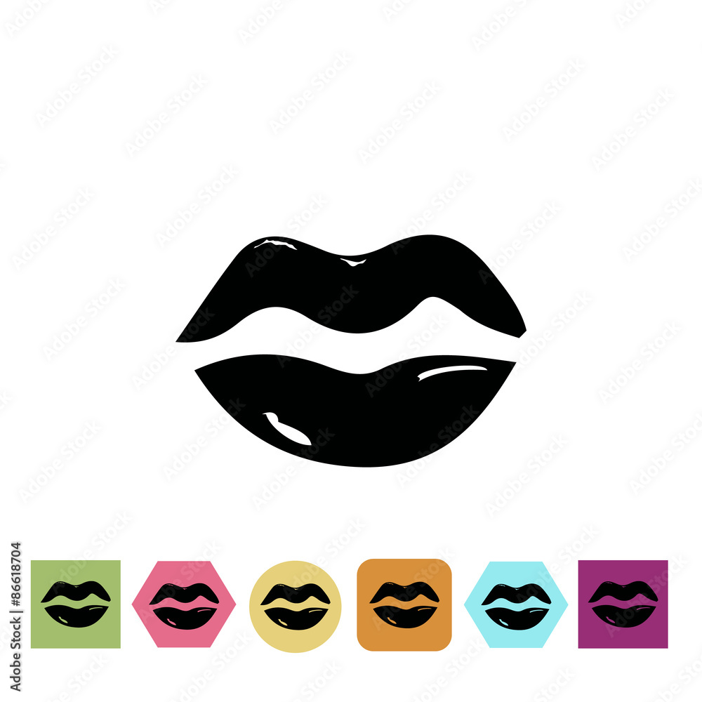 Woman mouth icon