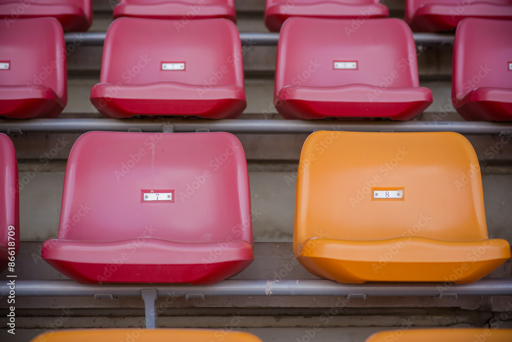Naklejka premium Empty seats in stadium