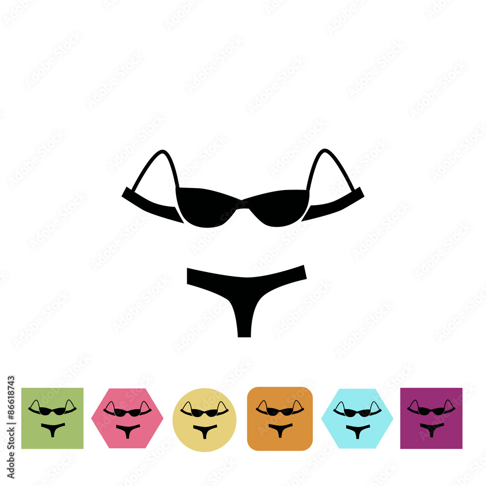 Woman underwear icon