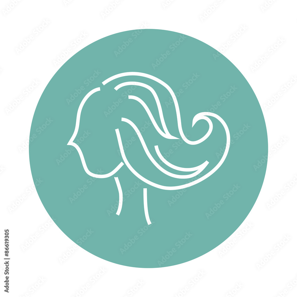 Naklejka premium Girl profile icon