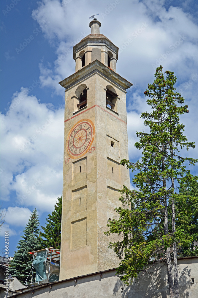 Obraz premium Der schiefe Turm von St. Moritz