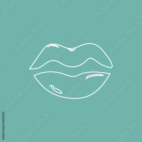 Woman mouth icon