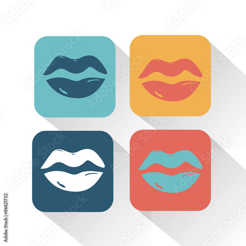 Woman mouth icon