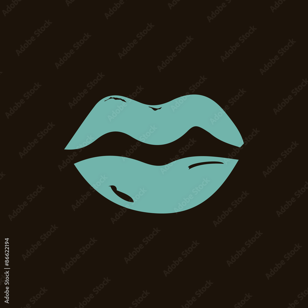 Woman mouth icon