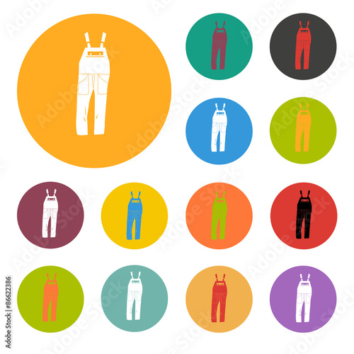 Construction overalls icon