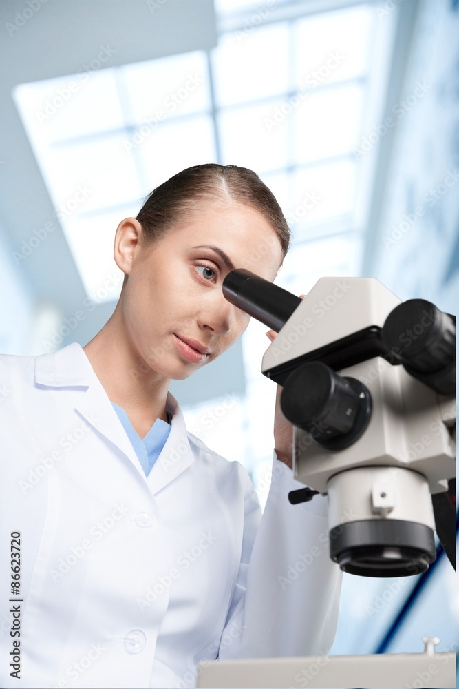 Fototapeta premium Microscope, Laboratory, Research.