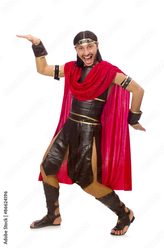 Gladiator isolated on white