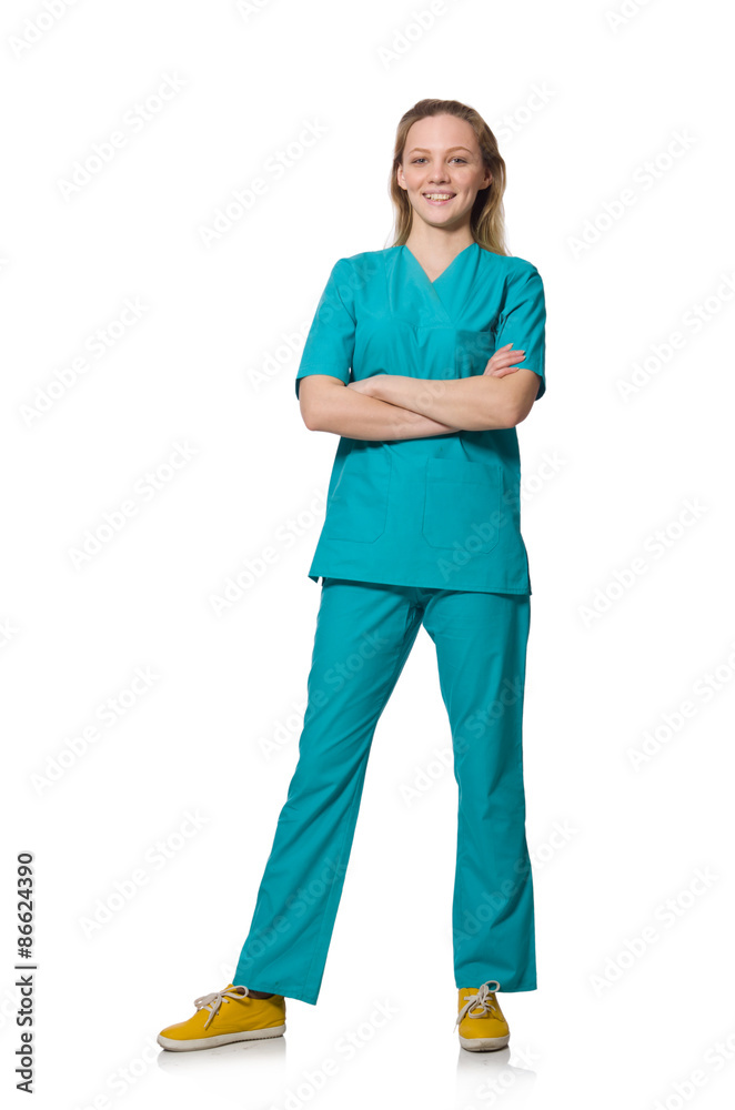 Young doctor isolated on the white Young doctor isolated on the white