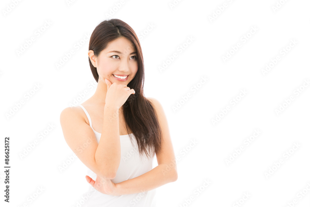 attractive asian woman isolated on white background attractive asian woman isolated on white background