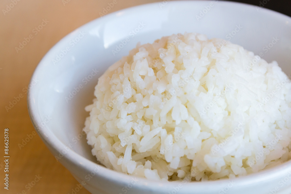 Rice in a bowl.