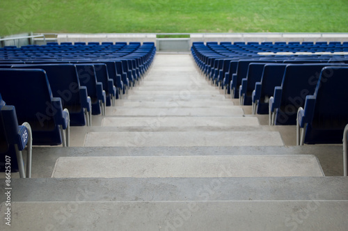 Blue stadium seats in a rear view © cunaplus