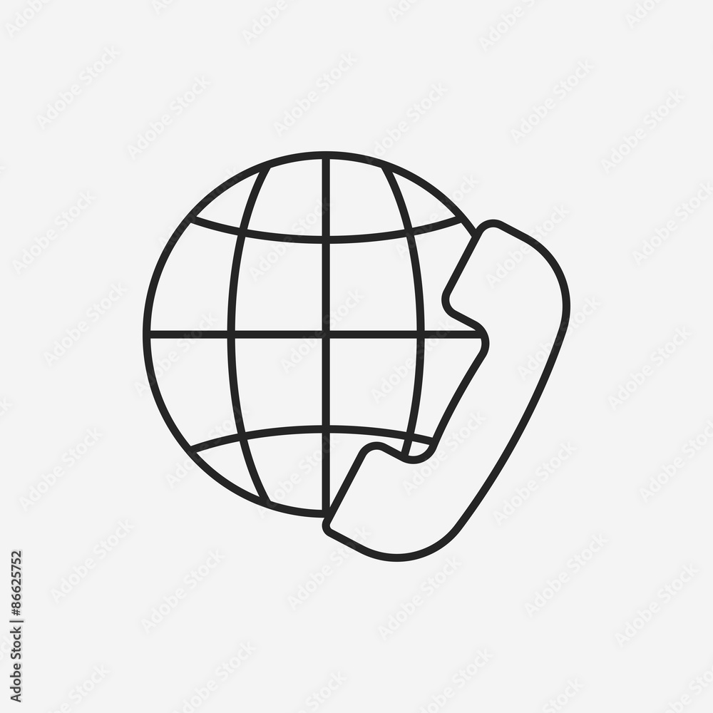 contact phone line icon contact phone line icon