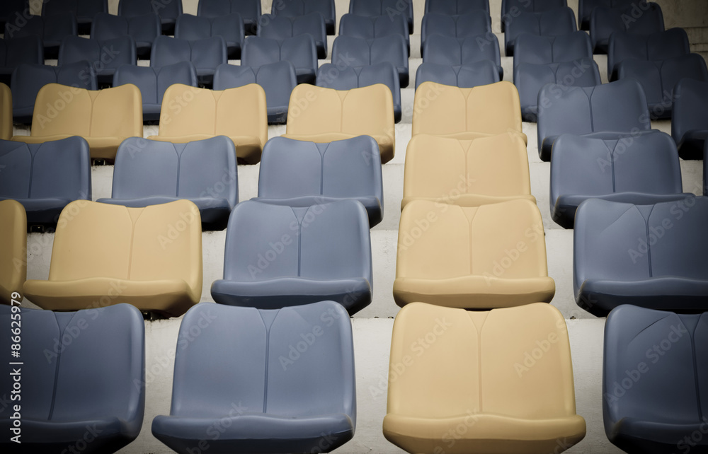 Obraz premium Close up old vintage stadium.