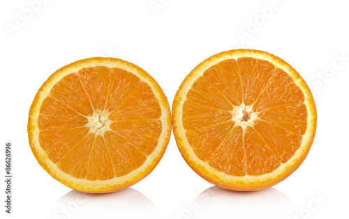 Orange fruit isolated on white background