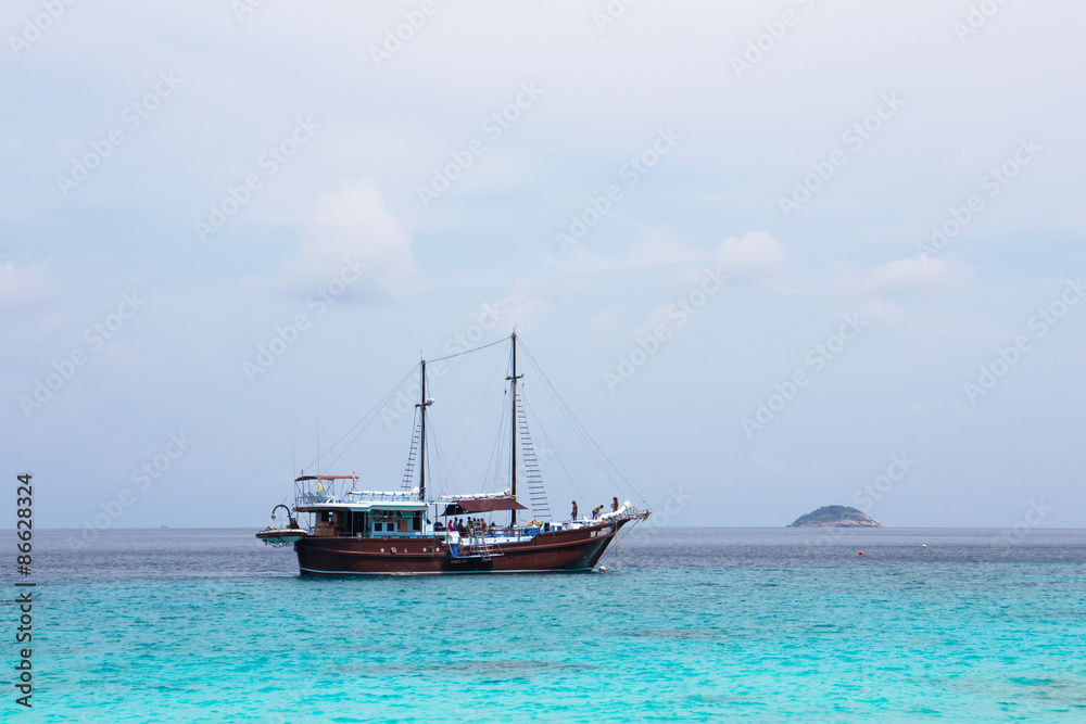 Ship on the sea