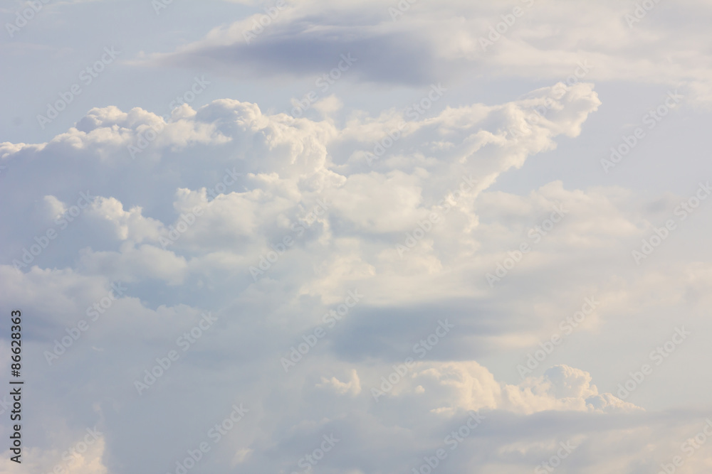 beautiful big clouds before raining in the morning