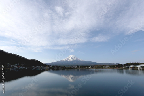 Mount Fuji in kawaguchiko lake side.