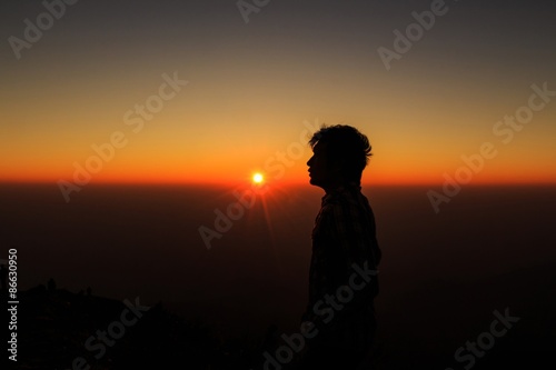 Man as Silhouette and the Sun.
