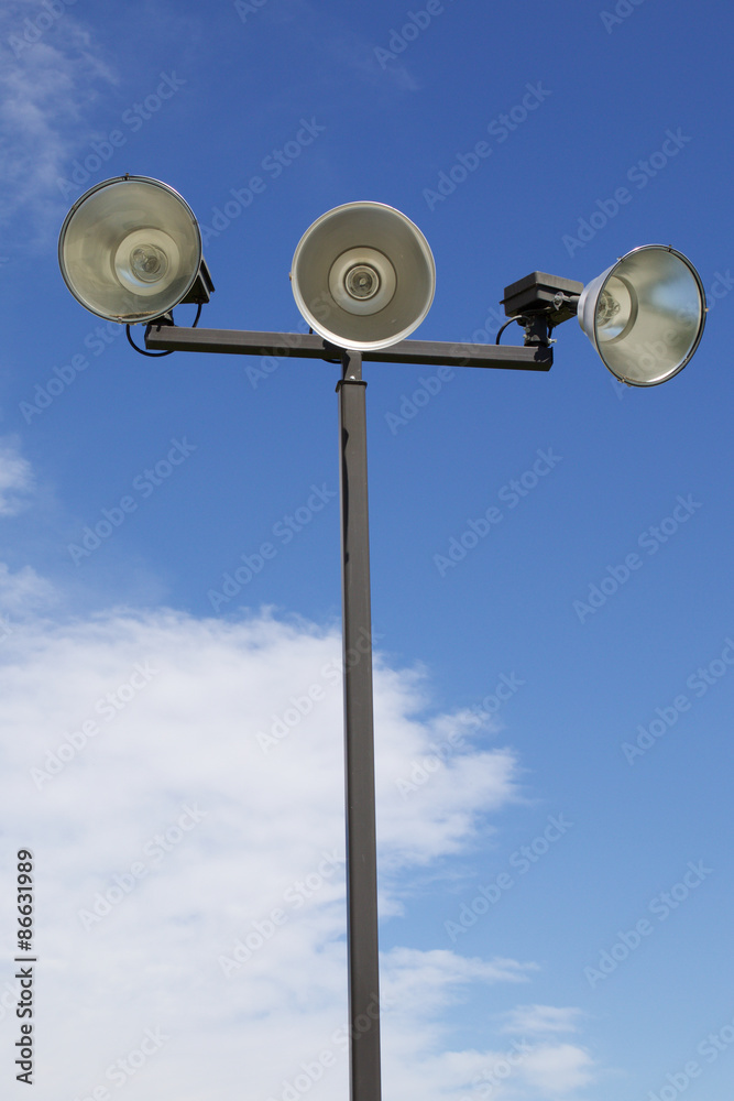 Isolated Outdoor Athletic Court Lights Isolated Outdoor Athletic Court Lights