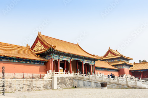 Beijing  China - on March 27  2015  building scenery of Beijing the Forbidden City   the Forbidden City is the most famous scenic spots in China  is the world s cultural heritage.
