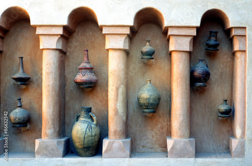 Morocco, Agadir, clay pots of a craft store