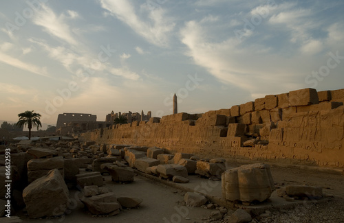 Egypt, Luxor, view of the Karnak temple dedicated to the god Amon-Ra
