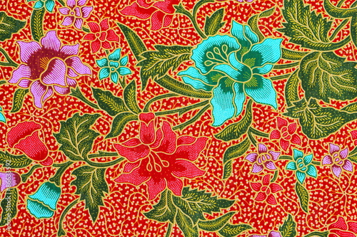 Close up of pattern texture of general traditional thai style native fabric weave.