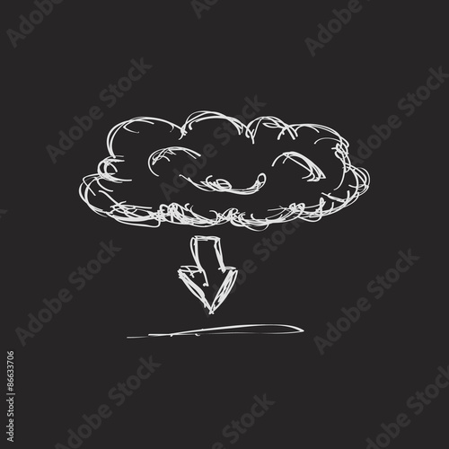 Simple doodle of a cloud