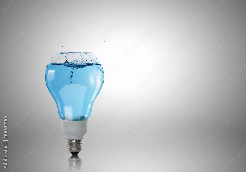 Light bulb with water Light bulb with water