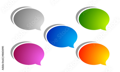 chat, social, media, abstract, colorful, icon, vector, logo