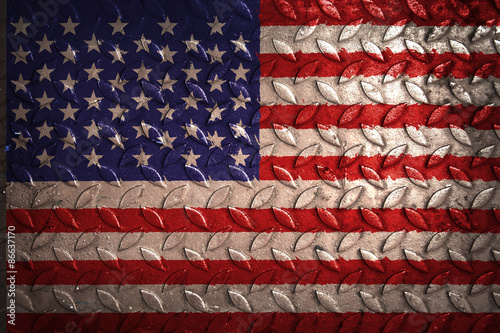 United States flag,metal texture #86637170