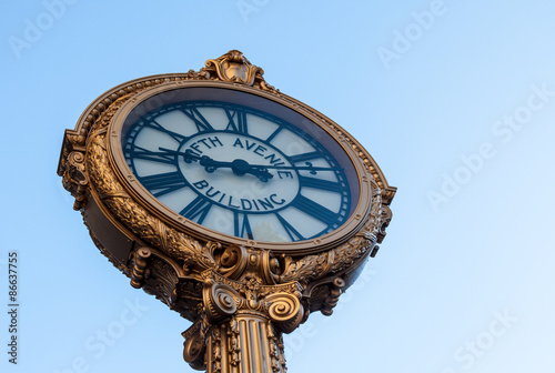 Famous clock near Flatiron Building in New York City