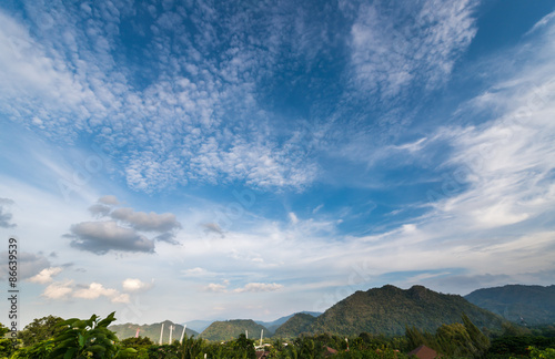 cloud and blue sky on moutain