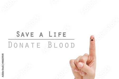 Composite image of blood donation