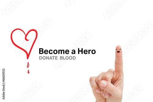 Obraz na plátne Composite image of blood donation
