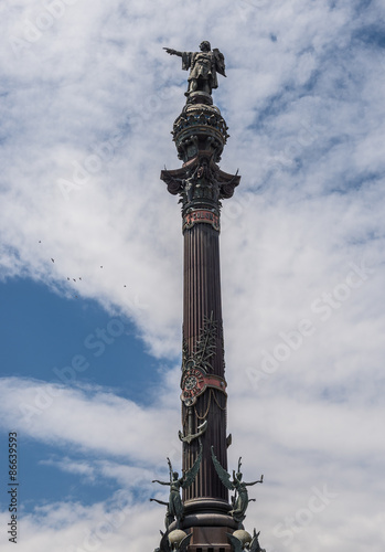Christopher Columbus monument in Barcelona, Spain photo