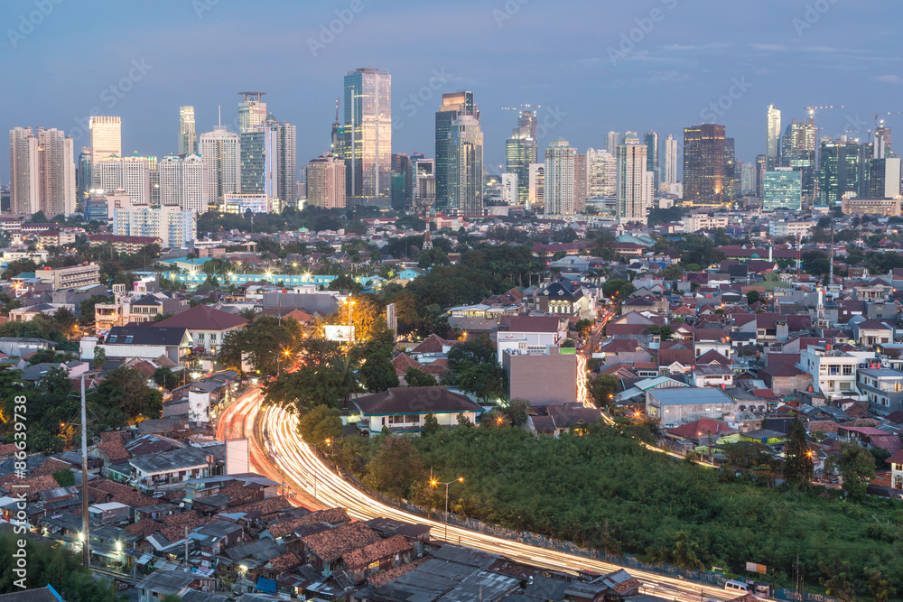 Naklejka premium Jakarta cityscape