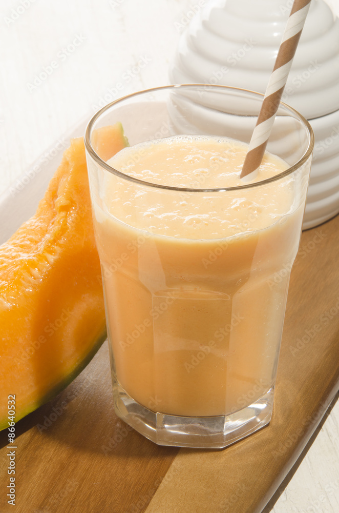 sweet summer drink with honey melone sweet summer drink with honey melone