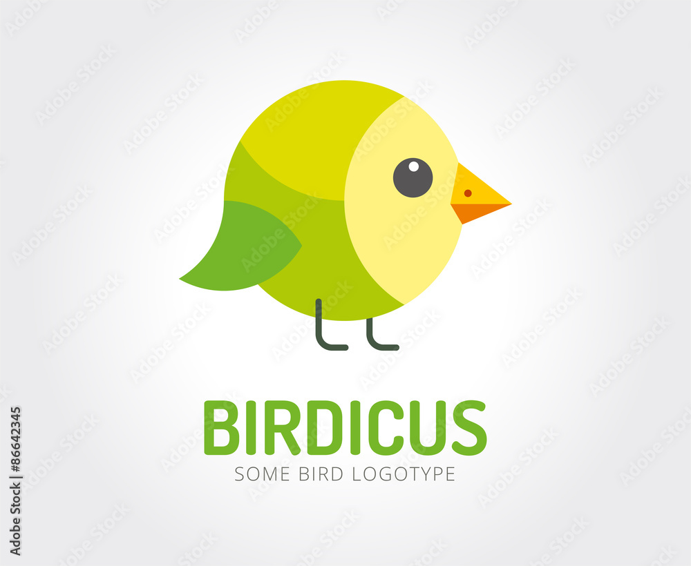 Abstract bird toy logo template for branding and design