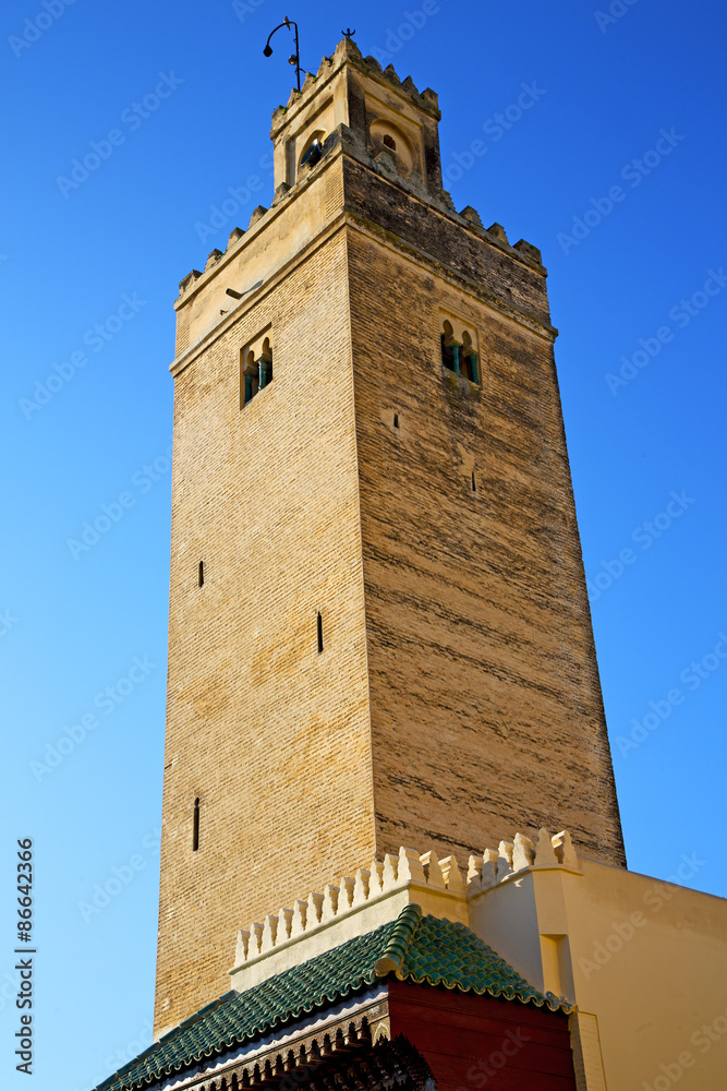 the history in maroc africa  minaret  blue    sky