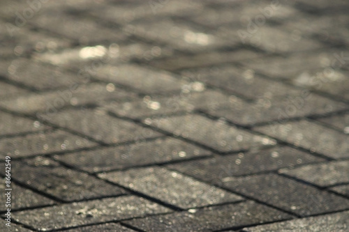 texture tile paved roadway