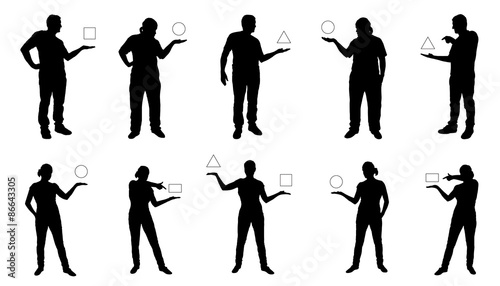 people showing silhouettes
