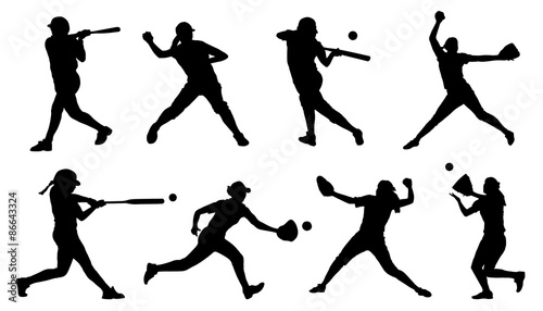 softball silhouettes photo